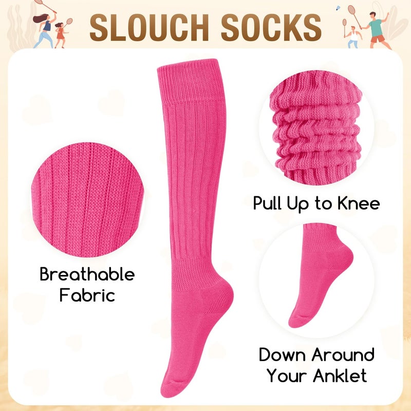 Zmart Women Slouch Socks - Cozy Scrunch Socks, 80s Style in White, Black, Orange & Cream - Image 4